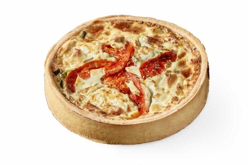 Quiche chèvre poireaux tomates